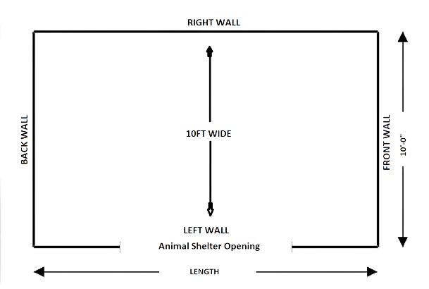 10X16 Animal Shelter Floor Plan